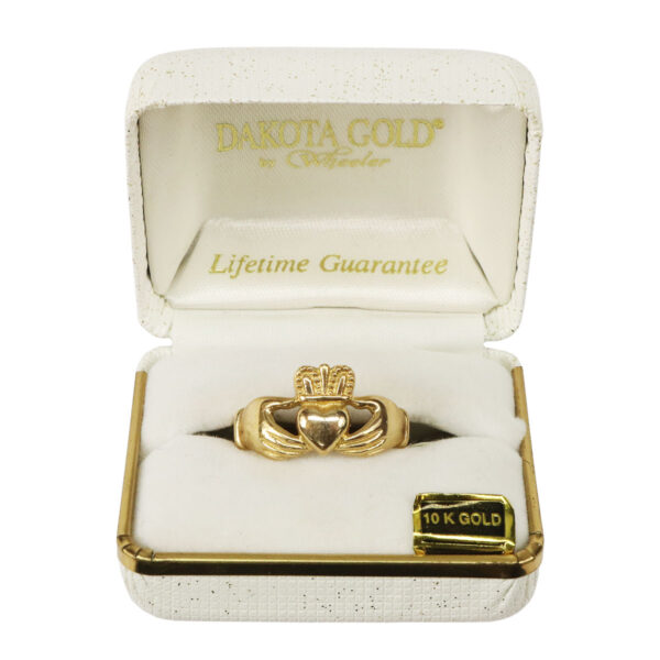 Dakota 10K Gold Claddagh Wedding Ring - Size 10* for men's wedding.