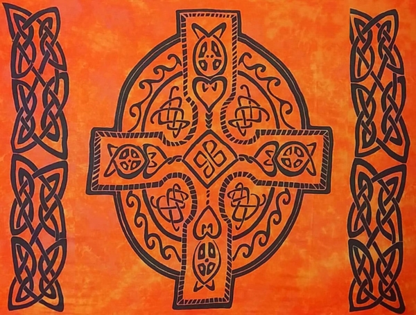 Celtic Sarong Orange Celtic Cross