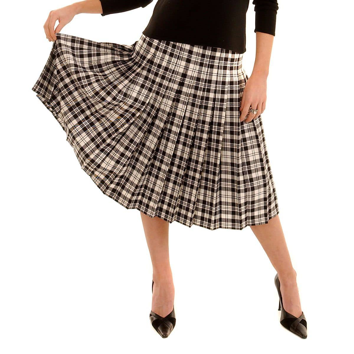 KLART Checkered Skirt | Skirt for Women | Pleated Skirt | Tennis Skirt |  Mini Skirt | Girls Skirts | Midi Skirt | Short Skirt | Skort (Red Check 