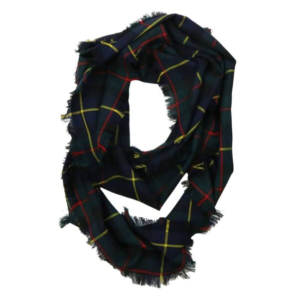Tartan Infinity Scarf - Poly/Viscose Wool Free plaid infinity scarf.
