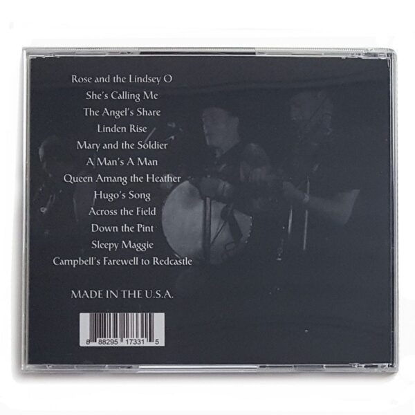 A black and white cd with a picture of a man and a woman.