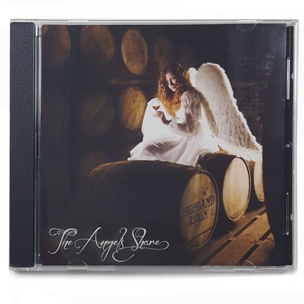A cd with an image of an angel sitting on barrels.