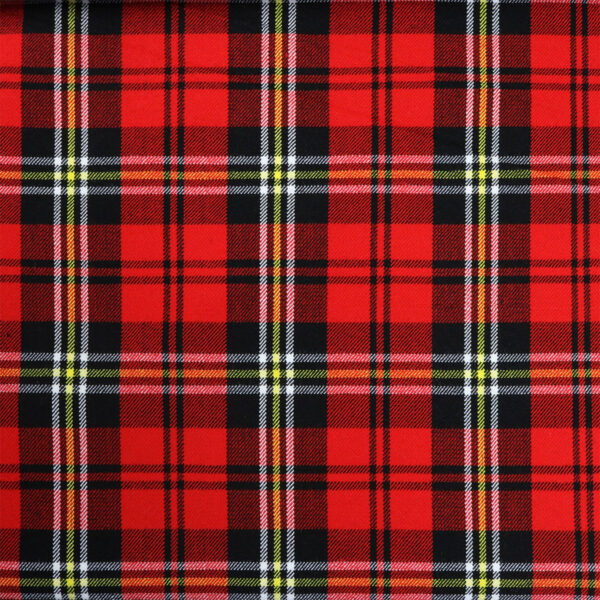 A red and black plaid fabric.