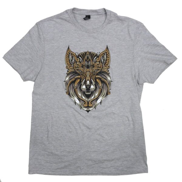 A Dire Wolf T-Shirt with a fox head on it.