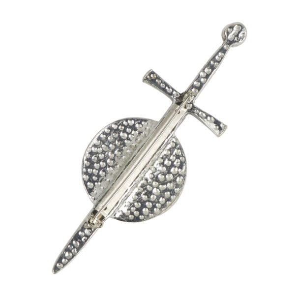A Dalziel - Clan Crest Sterling Silver Kilt Pin depicting a clan crest on a white background.