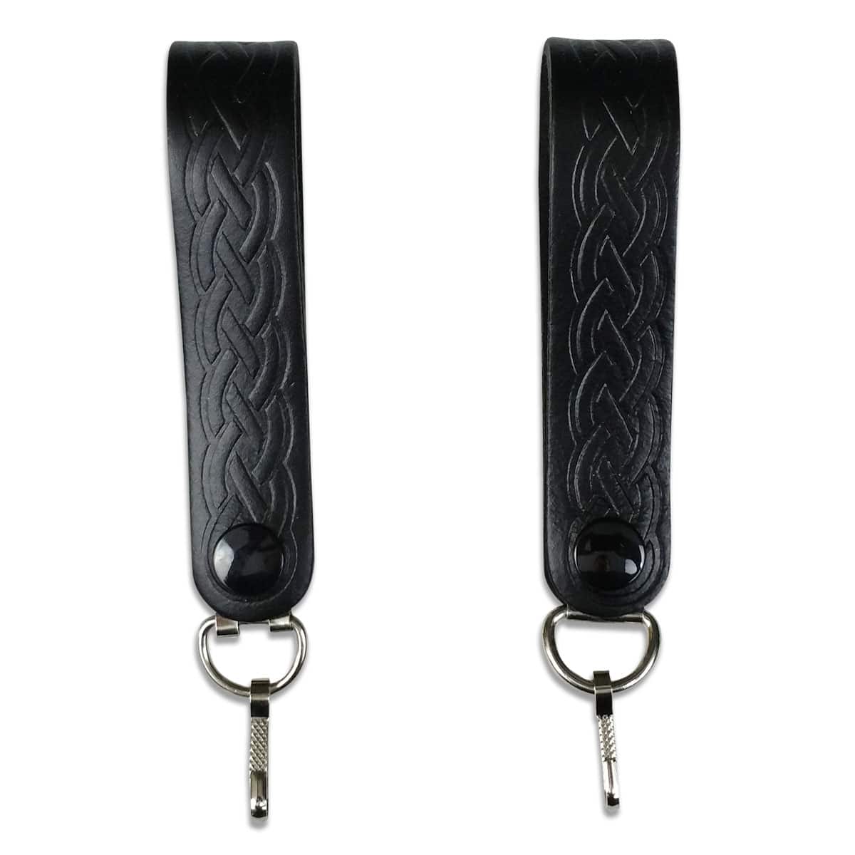 Brucle Genuine Tartan Leather Keychain