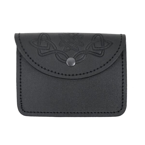 A Celtic Embossed Belt Pouch with celtic knots.
