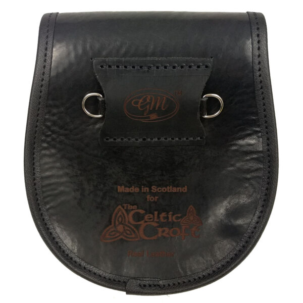 The Stag Head Premium Leather Sporran featuring a stag head design.