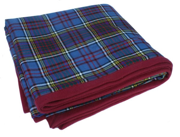 Fleece Lined Tartan Blankets Medium Weight