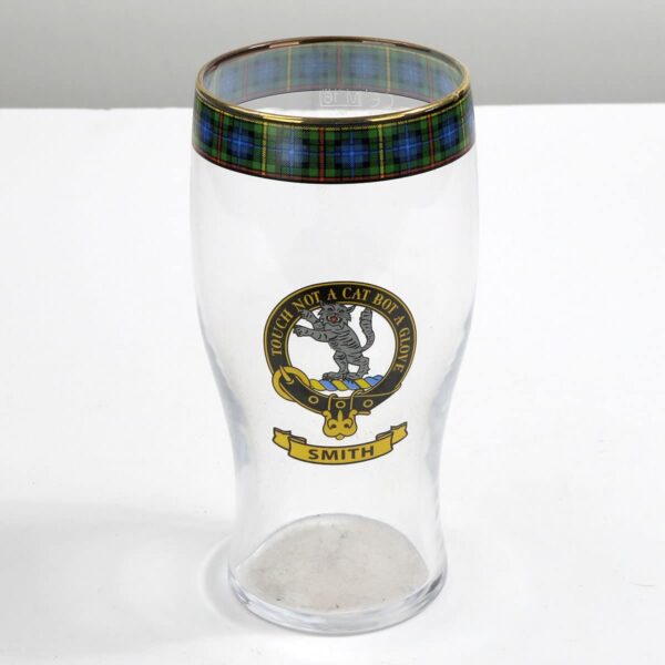 A Sinclair Clan Crest Tartan pub glass - Set of 3.