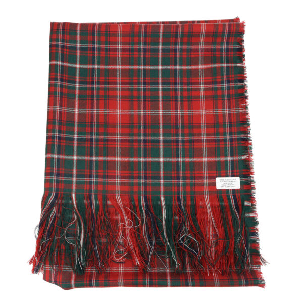 A MacDougall Modern - Spring Weight Wool Tartan Stole with fringes.