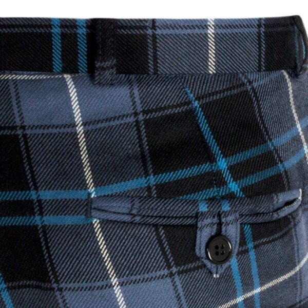 A close up image of Tartan Trousers Light Weight 11oz Premium Wool.