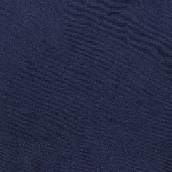 A close up image of a dark blue fabric.