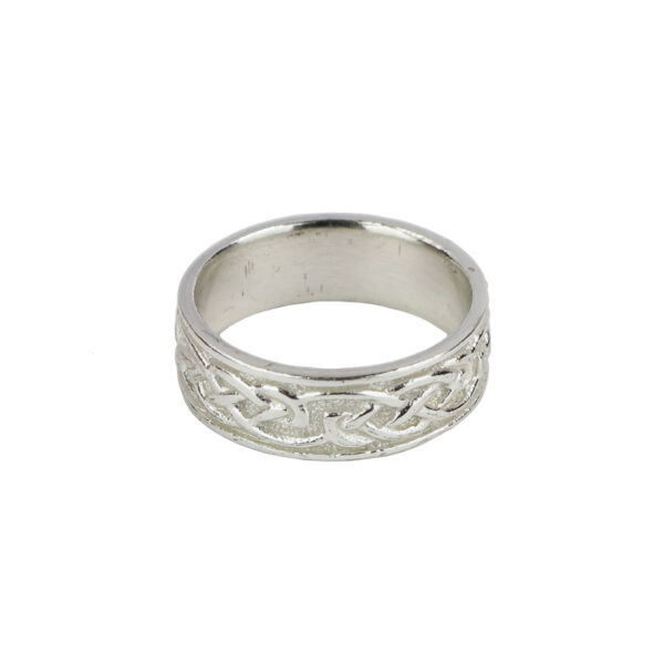 Womens Sterling Silver Celtic Knot Wedding Band - Size 8 in sterling silver.