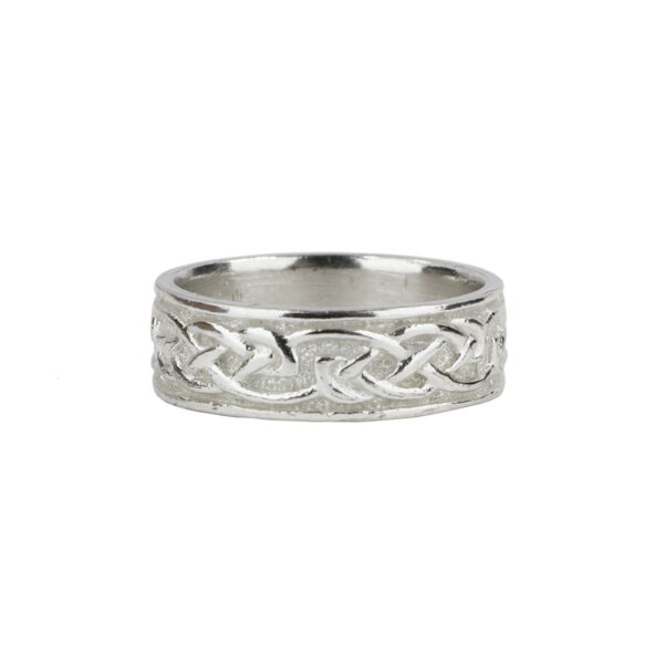 Womens Sterling Silver Celtic Knot Wedding Band - Size 8 in sterling silver.