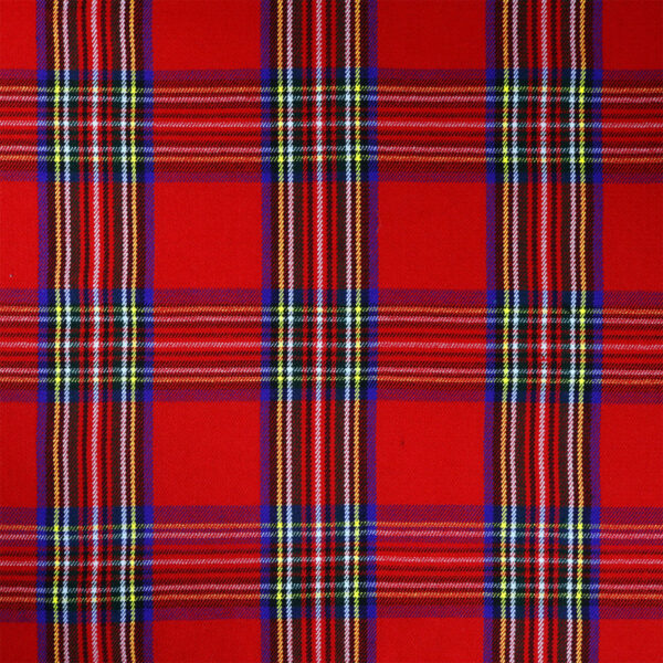 A red and blue plaid fabric.