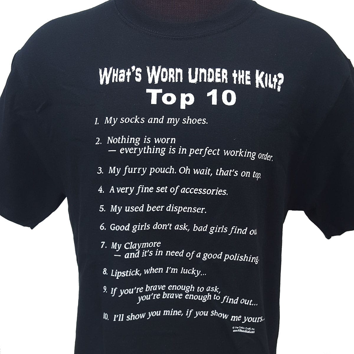 What's Under The Kilt? Top 10 T-Shirt—What's Your Answer