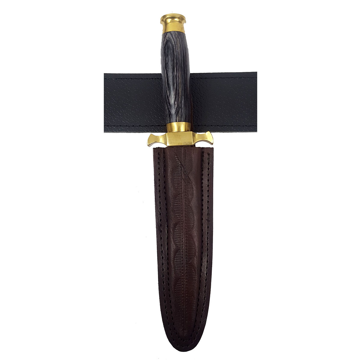 10-inch Renaissance Dagger With Steel Blade and Leather Sheath