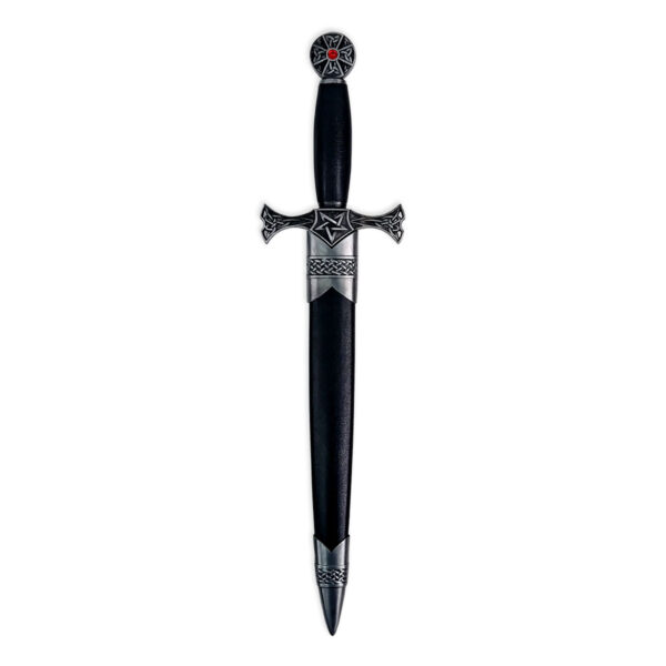 A black Celtic Cross Dagger, resembling a Celtic dagger.