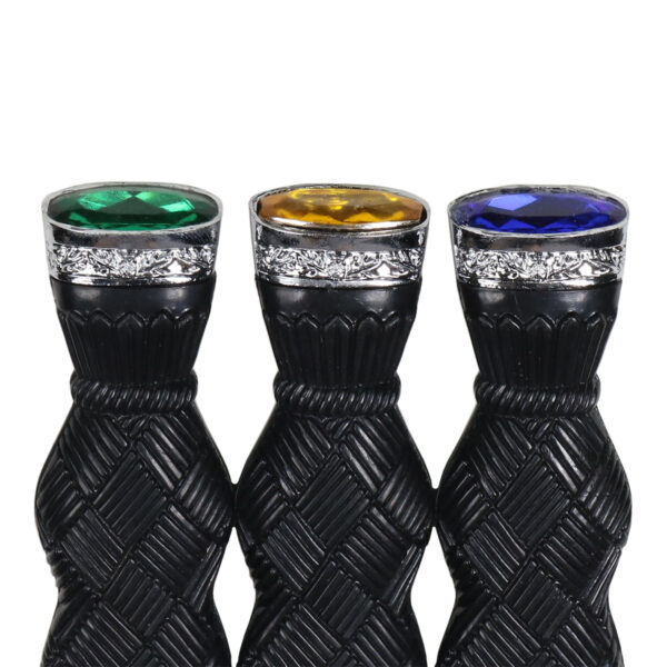 A set of three Traditional Sgian Dubh with colored stones, perfect for adding a touch of elegance to any space.