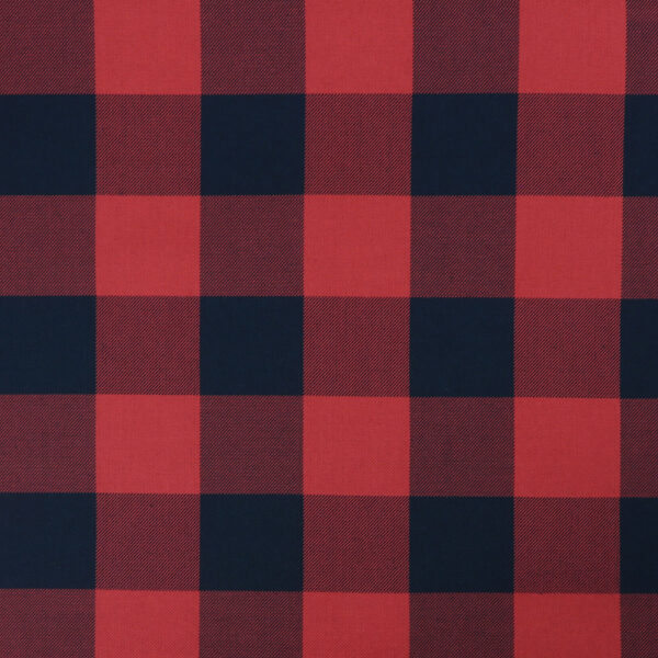 A red and black checkered fabric.
