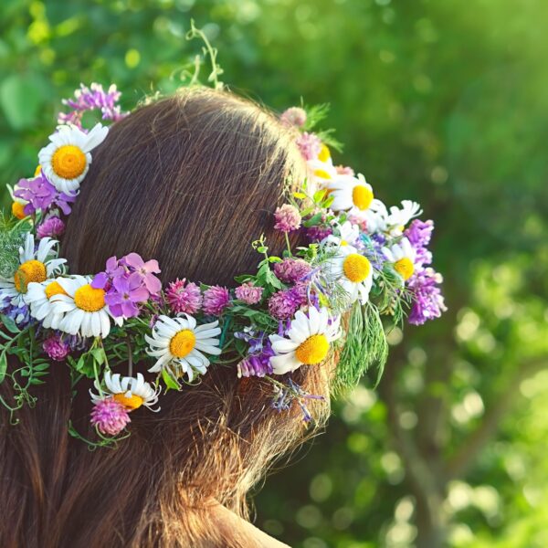 A flower crown is a great way to celebrate Beltane.