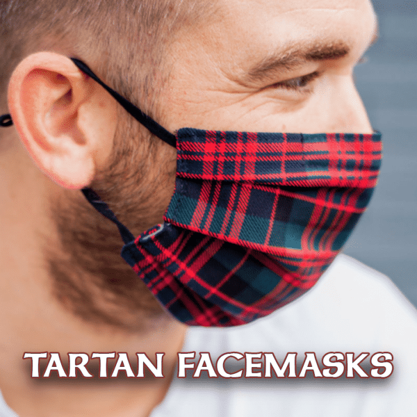 Holiday Tartan face masks from Celtic Croft.